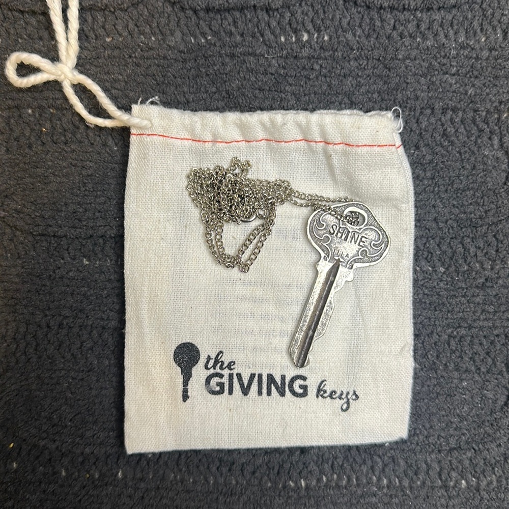 The Giving Keys Silver Key Pendant Necklace